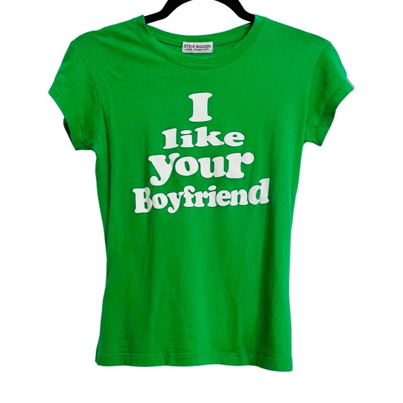 Steve Madden - VTG "I Like Your Boyfriend, I Want Your Boyfriend" Medium Shirt - Picture 1 of 4